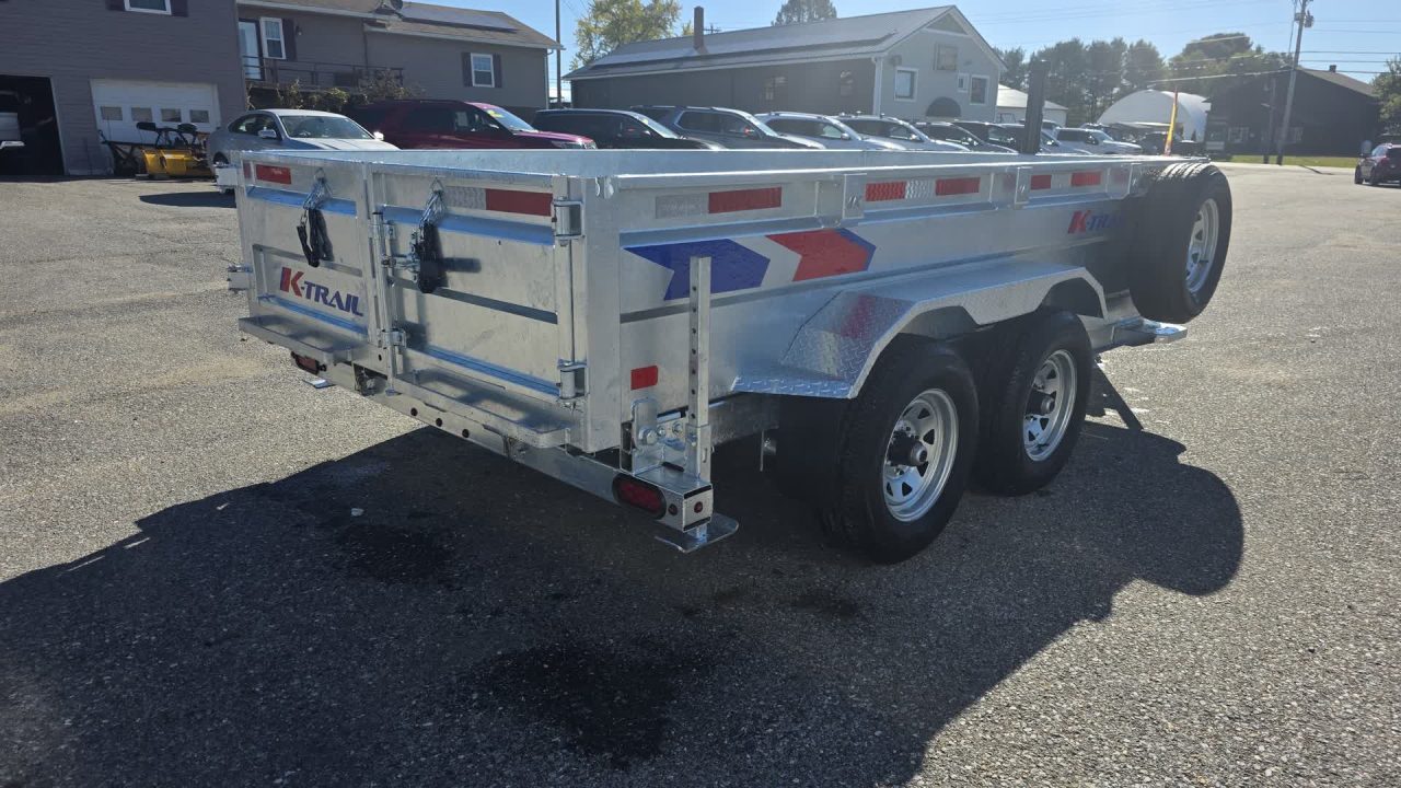 New 2026 K-Trail 6X12 SS 10K Galvanized Dump Trailer w/ Ramps, Tarp Kit and Spare Tire