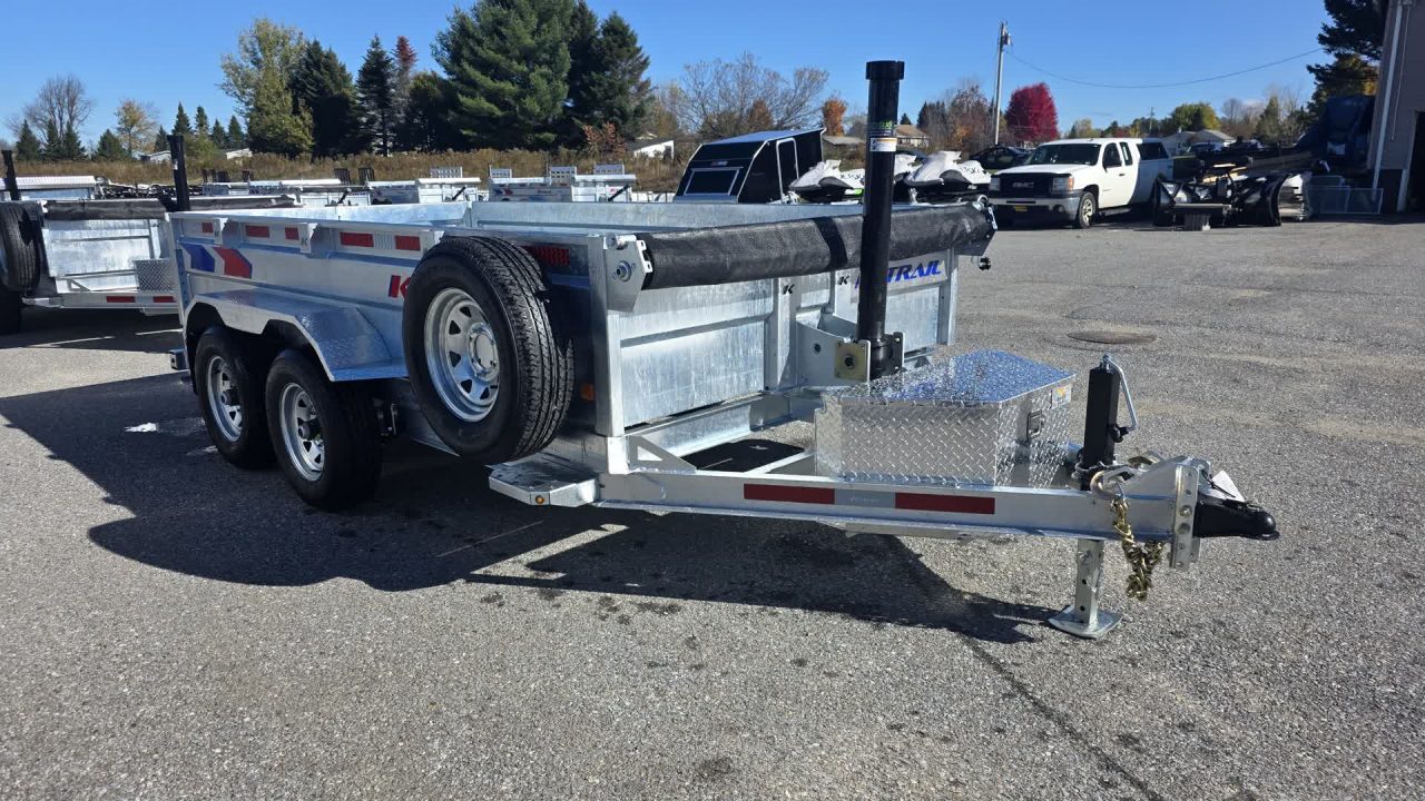 New 2026 K-Trail 6X12 SS 10K Galvanized Dump Trailer w/ Ramps, Tarp Kit and Spare Tire