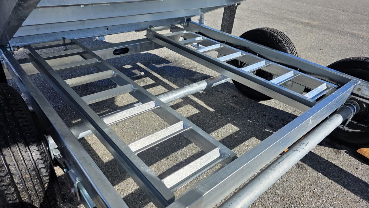 New 2026 K-Trail 6X12 SS 10K Galvanized Dump Trailer w/ Ramps, Tarp Kit and Spare Tire