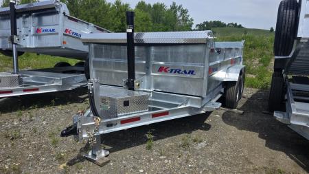 New 2026 K-Trail 82 X14 14K Galvanized Dump Trailer w/ Ramps, Tarp, Tool Tray, Spare Tire