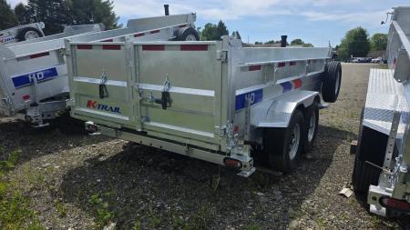 New 2026 K-Trail 82 X14 14K Galvanized Dump Trailer w/ Ramps, Tarp, Tool Tray, Spare Tire