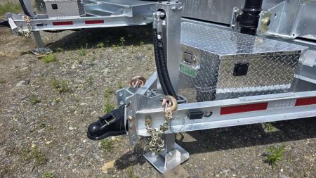 New 2026 K-Trail 82"X14 14K Galvanized Dump Trailer w/ Ramps, Tarp, Tool Tray, Spare Tire