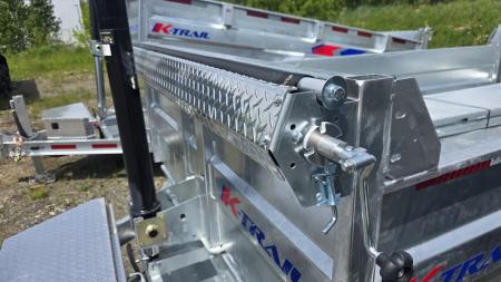 New 2026 K-Trail 82"X14 14K Galvanized Dump Trailer w/ Ramps, Tarp, Tool Tray, Spare Tire