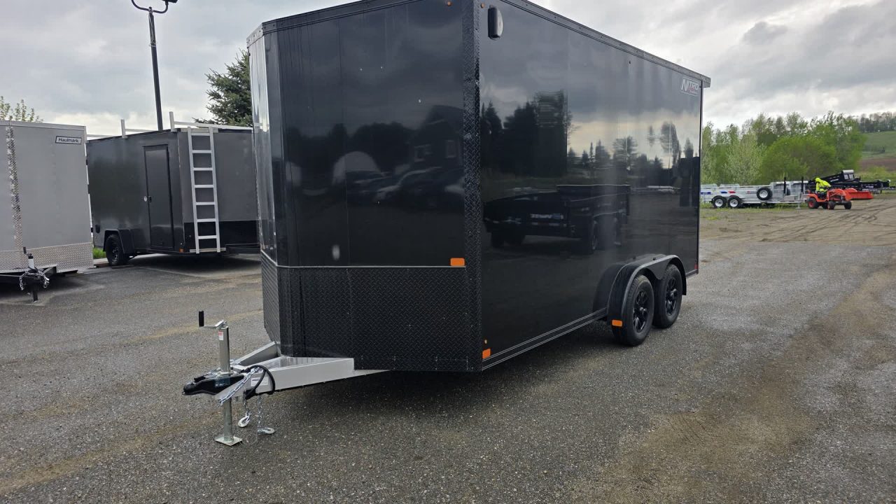 New 2026 Nitro 7.5x16 Sport Cargo Black Out w/ Rear Canopy, Extra Height, D-Rings & Alloy Wheels