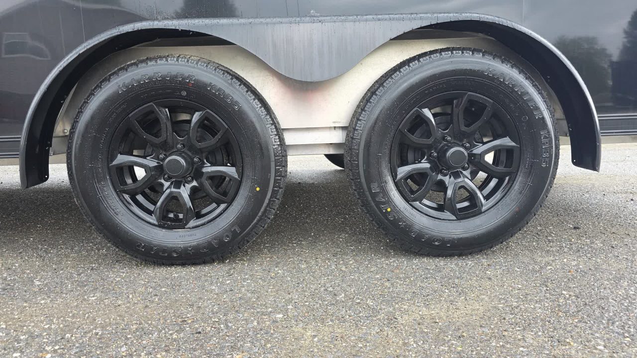 New 2026 Nitro 7.5x16 Sport Cargo Black Out w/ Rear Canopy, Extra Height, D-Rings & Alloy Wheels