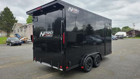 New 2026 Nitro 7.5x16 Sport Cargo Black Out w/ Rear Canopy, Extra Height, D-Rings & Alloy Wheels