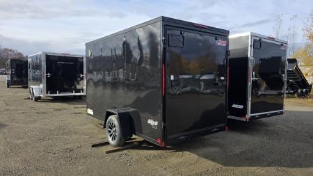 New 2026 Pace American 6x12 Outback DLX Flat Top V-Nose 3K w/ BLACK OUT, EXTRA HEIGHT, D-RING, ALLOY WHEELS & STAB JACKS