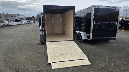 New 2026 Pace American 6x12 Outback DLX Flat Top V-Nose 3K w/ BLACK OUT, EXTRA HEIGHT, D-RING, ALLOY WHEELS & STAB JACKS