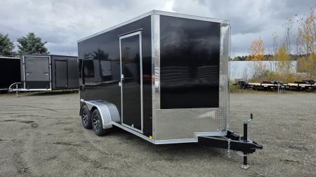 New 2026 Pace American 7 x 14 Journey SE Flat Top Sloped V-Nose 7K w/ ALLOY WHEELS & D-RINGS