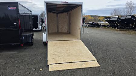 New 2026 Pace American 7 x 14 Journey SE Flat Top Sloped V-Nose 7K w/ ALLOY WHEELS & D-RINGS