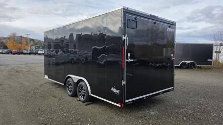 New 2026 Pace American 8.5 x 18 Outback DLX Flat Top V-Nose Car Hauler 7K w/ EXTRA HEIGHT & ALLOY WHEELS