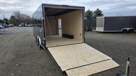 New 2026 Pace American 8.5 x 18 Outback DLX Flat Top V-Nose Car Hauler 7K w/ EXTRA HEIGHT & ALLOY WHEELS