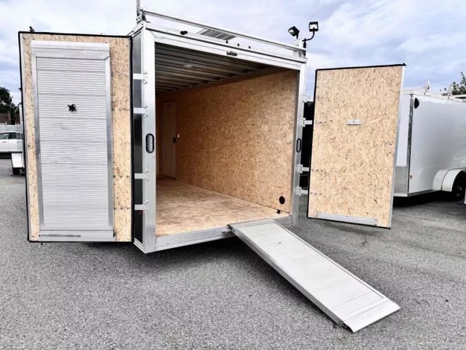 New 2026 Stealth Trailers 7X16 STEALTH ALUMINIUM ULTIMATE CONTRACTOR 7K w/BARN DOORS & RAMPS