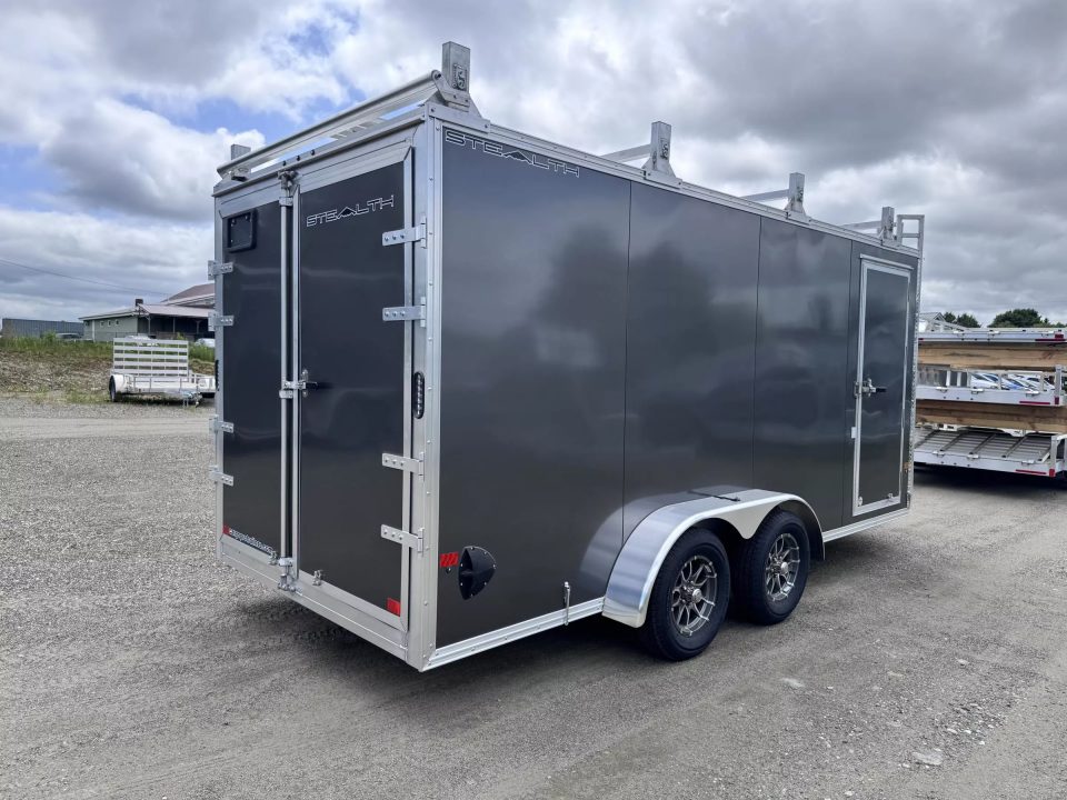 New 2026 Stealth Trailers 7X16 STEALTH ALUMINIUM ULTIMATE CONTRACTOR 7K w/BARN DOORS & RAMPS