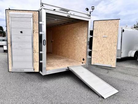 New 2026 Stealth Trailers 7X16 STEALTH ALUMINIUM ULTIMATE CONTRACTOR 7K w/BARN DOORS & RAMPS
