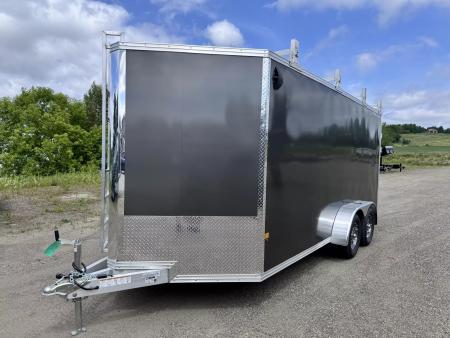 New 2026 Stealth Trailers 7X16 STEALTH ALUMINIUM ULTIMATE CONTRACTOR 7K w/BARN DOORS & RAMPS