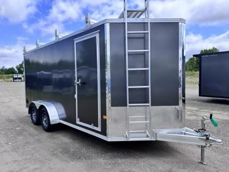 New 2026 Stealth Trailers 7X16 STEALTH ALUMINIUM ULTIMATE CONTRACTOR 7K w/BARN DOORS & RAMPS