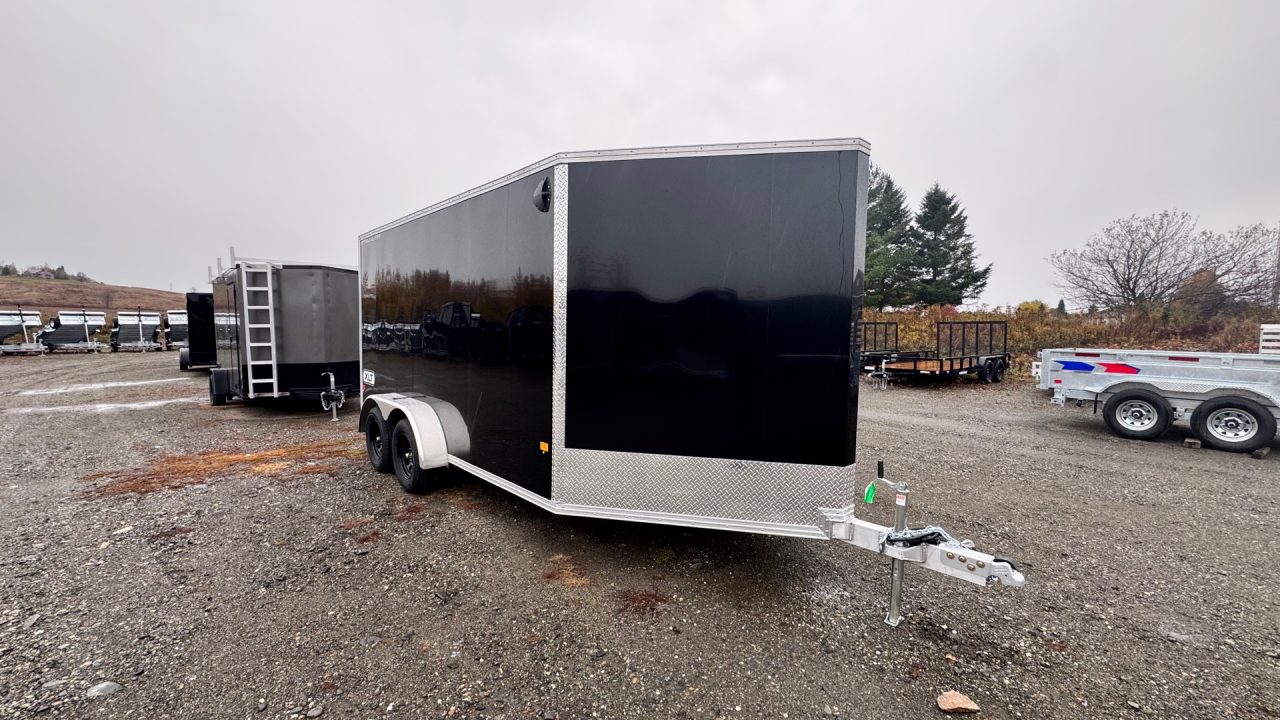 New 2026 Stealth Trailers Stealth 7x14 Aluminum 2-Place Drive-In/Out Snowmobile Trailer w/Extra Height, Recessed D-Rings & LED