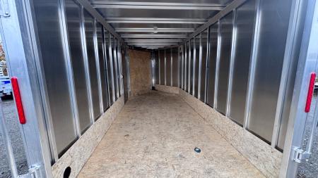 New 2026 Stealth Trailers Stealth 7x14 Aluminum 2-Place Drive-In/Out Snowmobile Trailer w/Extra Height, Recessed D-Rings & LED