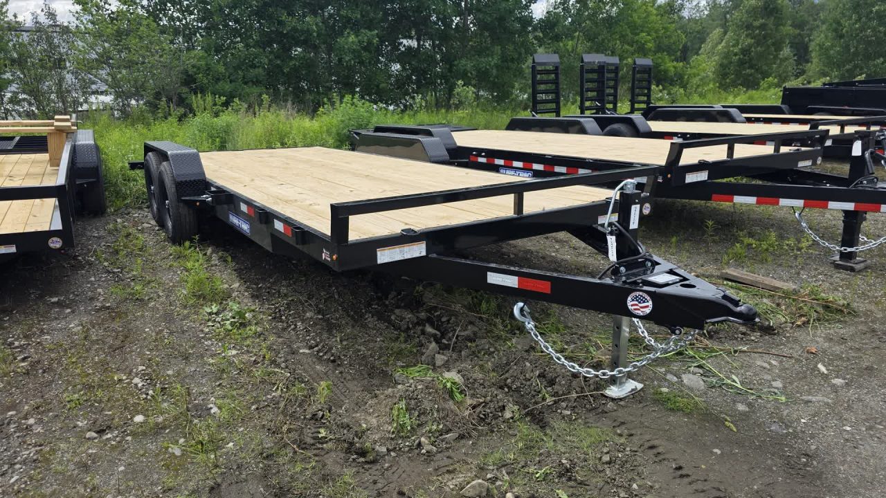 New 2026 Sure-trac Trailers 7 x 20 (18+2) C-Channel Wood Deck Car Hauler 10K ST-CHW8220-100
