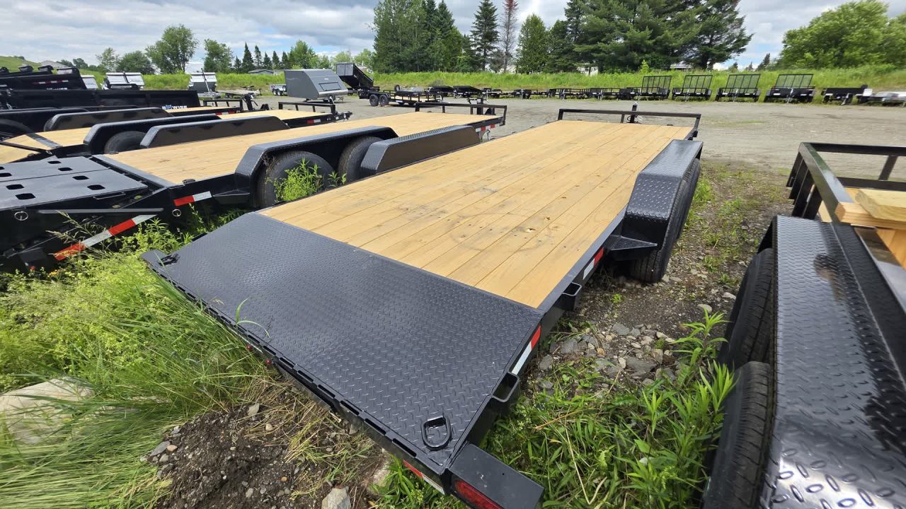 New 2026 Sure-trac Trailers 7 x 20 (18+2) C-Channel Wood Deck Car Hauler 10K ST-CHW8220-100