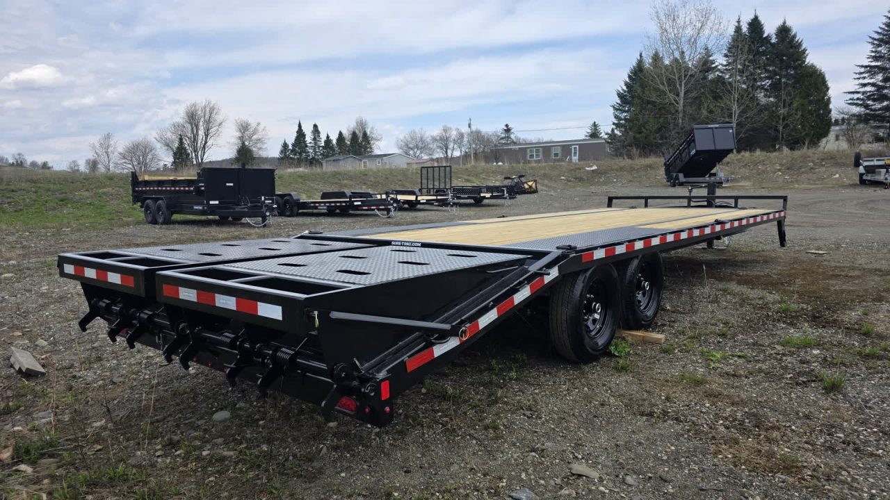 New 2026 Sure-trac Trailers 8.5 X 25 (20+5) HD 15K HEAVY DUTY LOW PROFILE BEAVERTAIL BUMPER PULL DECKOVER ST-HDO10225-150