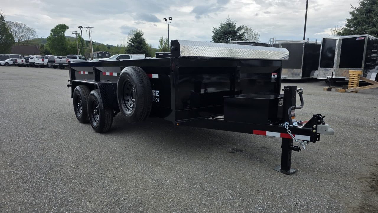 New 2027 BWise 7X14 14 K DT714LP-LE-14-A w/TARP KIT & SPARE TIRE