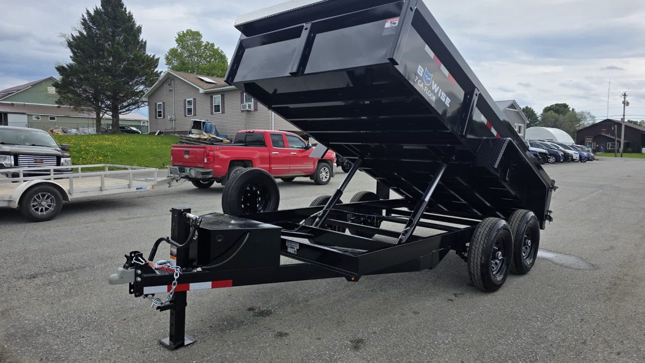 New 2027 BWise 7X14 14 K DT714LP-LE-14-A w/TARP KIT & SPARE TIRE