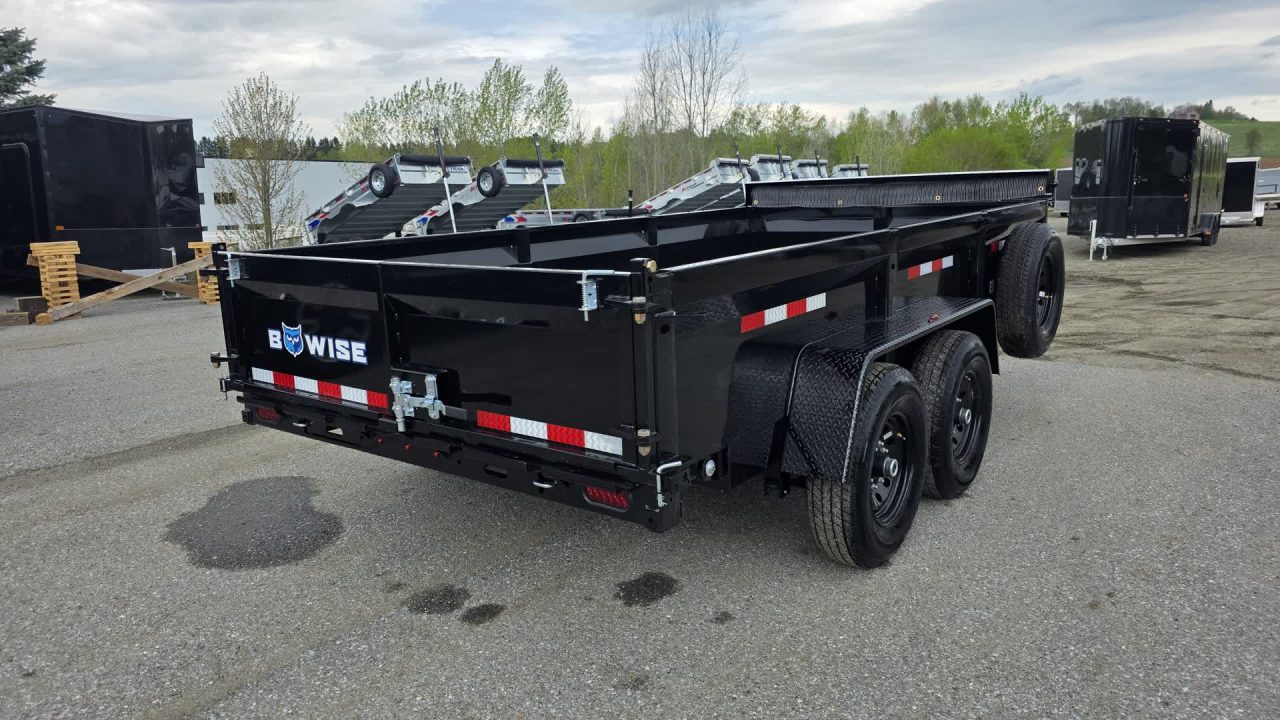 New 2027 BWise 7X14 14 K DT714LP-LE-14-A w/TARP KIT & SPARE TIRE