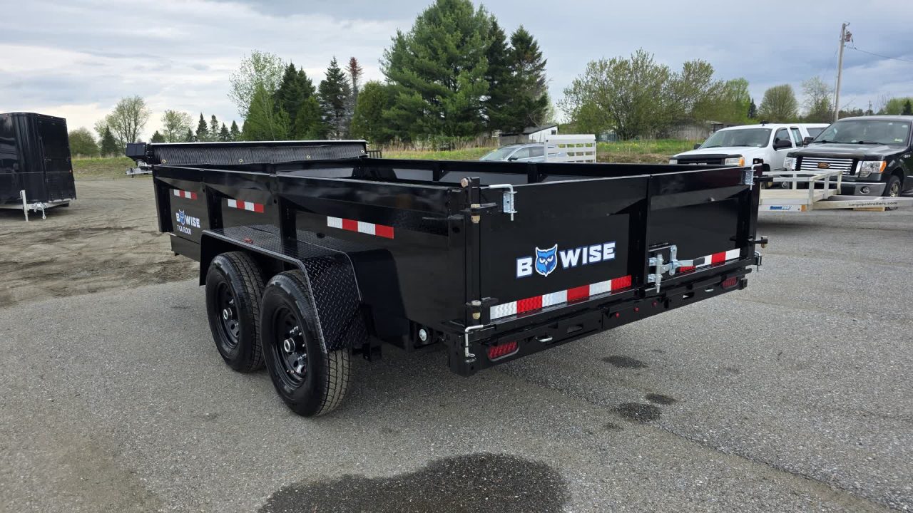 New 2027 BWise 7X14 14 K DT714LP-LE-14-A w/TARP KIT & SPARE TIRE