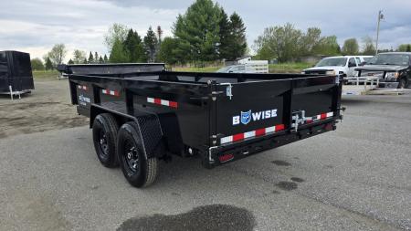 New 2027 BWise 7X14 14 K DT714LP-LE-14-A w/TARP KIT & SPARE TIRE