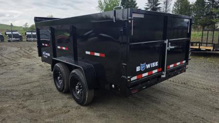 New 2027 BWise 7X14 14K DT714LP-LE-14-H HIGH SIDE DUMP w/ TARP KIT & SPARE TIRE