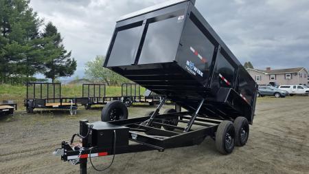 New 2027 BWise 7X14 14K DT714LP-LE-14-H HIGH SIDE DUMP w/ TARP KIT & SPARE TIRE