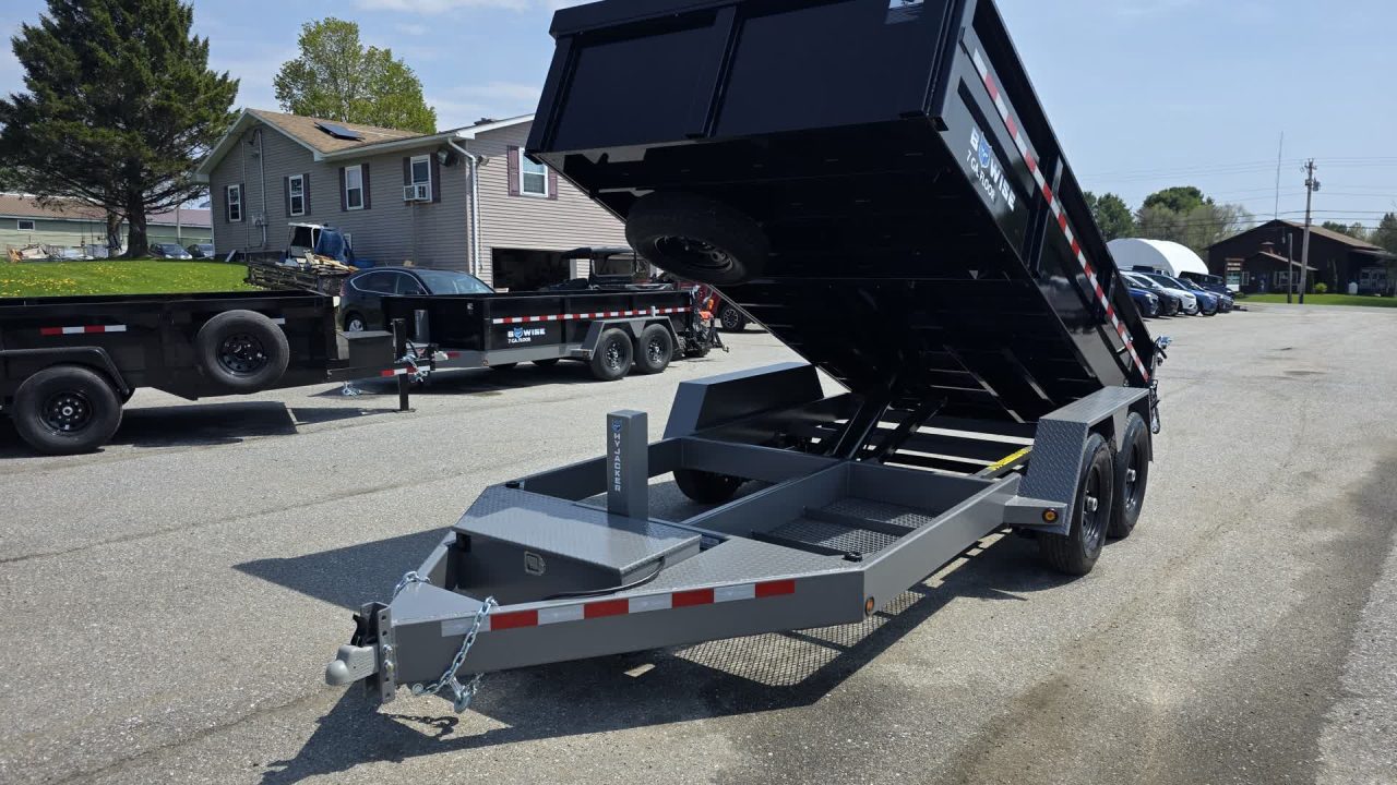 New 2027 BWise 7X14 DLP14-15 HD 15K DUMP w/ HYDRO JACK, TARP KIT & SPARE TIRE