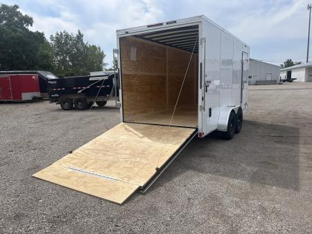 New 2027 Homesteader Trailer INTREPID 7 X 14 FT CARGO TRAILER REAR RAMP DOOR 7 FT INTERIOR POLYCORE 9950 GVWR