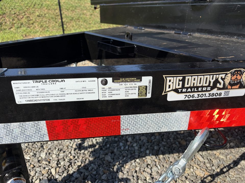 New 2026 Triple Crown Trailers 8.5x24 Heavy Duty Deckover Equipment Trailer, 14K GVWR