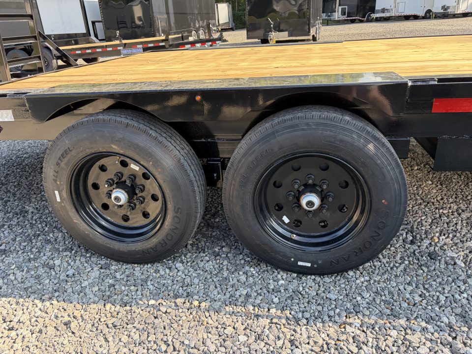 New 2027 Triple Crown 8X20 Heavy Duty Deckover Equipment Trailer, 16K GVWR, 6' Ramps
