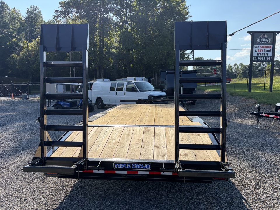 New 2027 Triple Crown 8X20 Heavy Duty Deckover Equipment Trailer, 16K GVWR, 6' Ramps