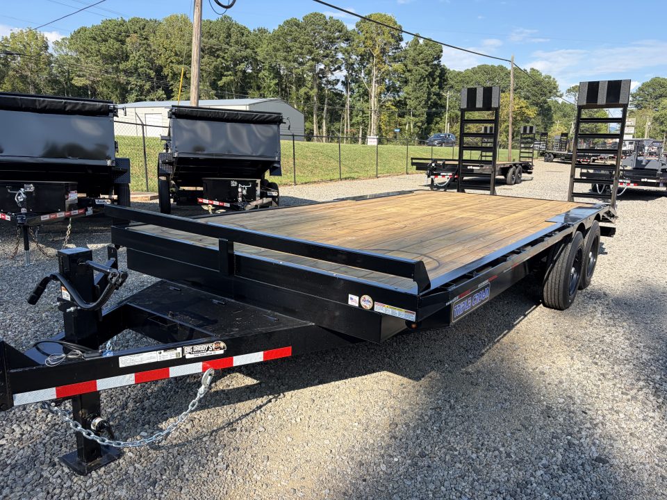 New 2027 Triple Crown 8X20 Heavy Duty Deckover Equipment Trailer, 16K GVWR, 6' Ramps