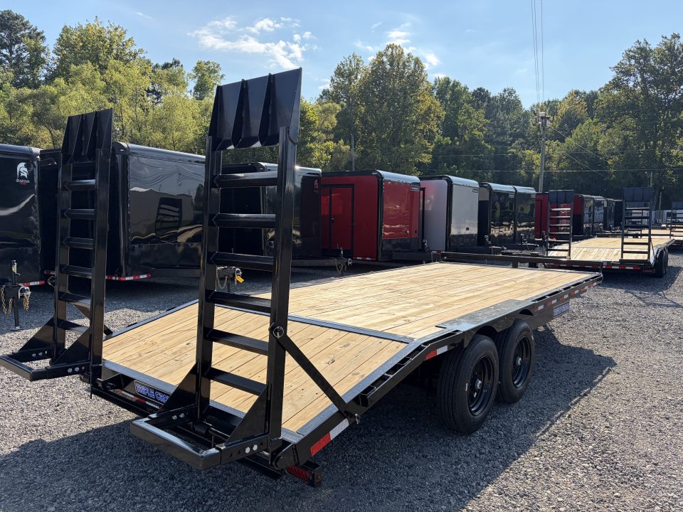 New 2027 Triple Crown 8X20 Heavy Duty Deckover Equipment Trailer, 16K GVWR, 6' Ramps