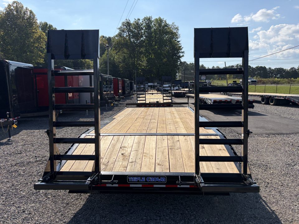 New 2027 Triple Crown 8X20 Heavy Duty Deckover Equipment Trailer, 16K GVWR, 6' Ramps