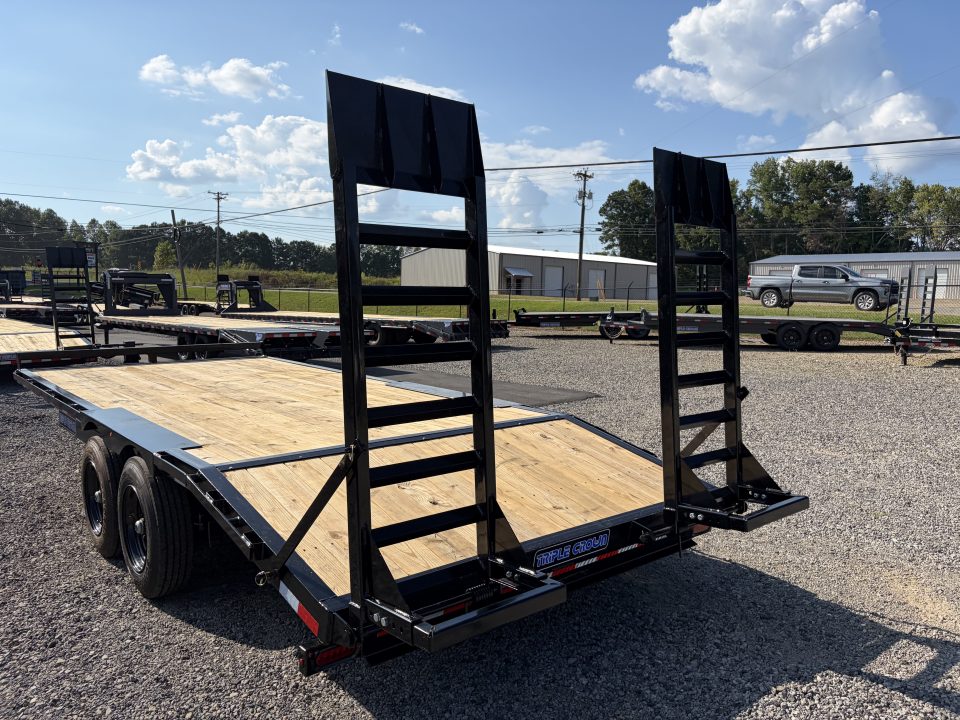 New 2027 Triple Crown 8X20 Heavy Duty Deckover Equipment Trailer, 16K GVWR, 6' Ramps