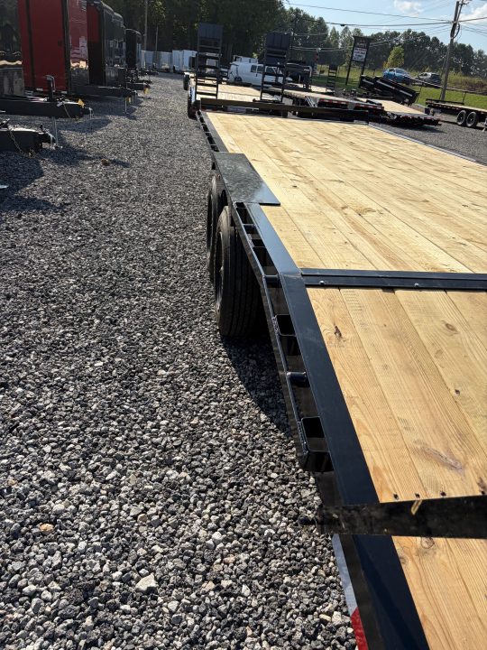 New 2027 Triple Crown 8.5x24 Heavy Duty Deckover Equipment Trailer, 16K GVWR, 6' Ramps, Powder-Coated