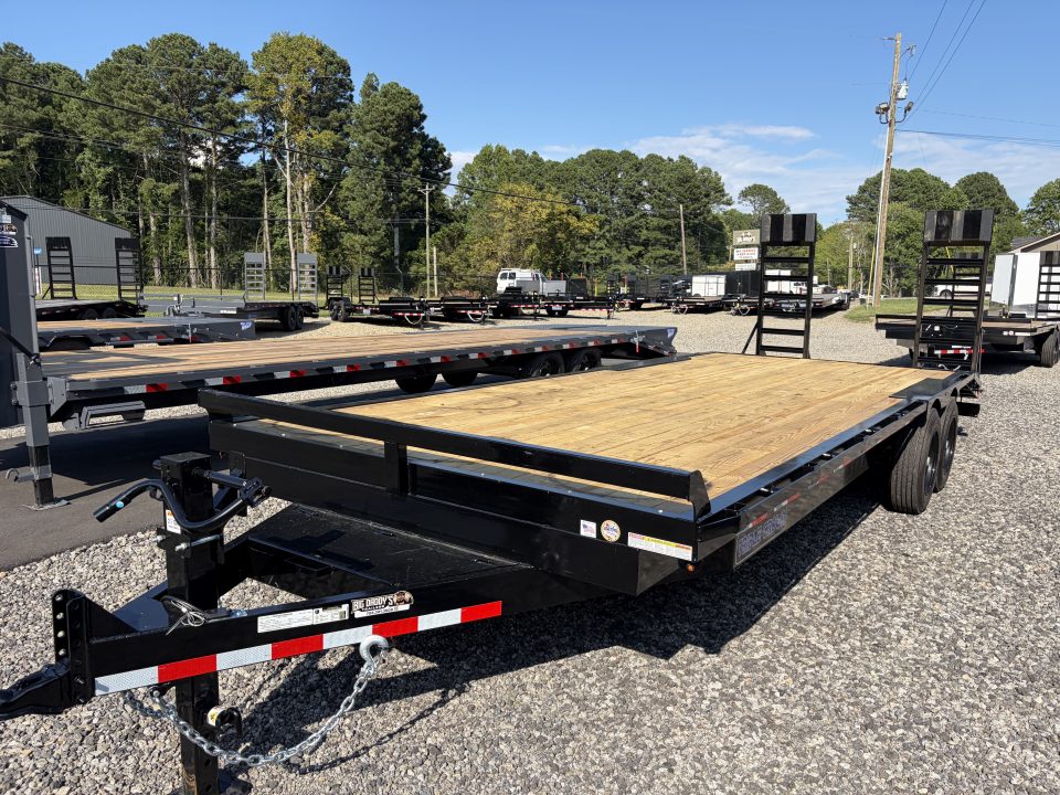 New 2027 Triple Crown 8.5x24 Heavy Duty Deckover Equipment Trailer, 16K GVWR, 6' Ramps, Powder-Coated