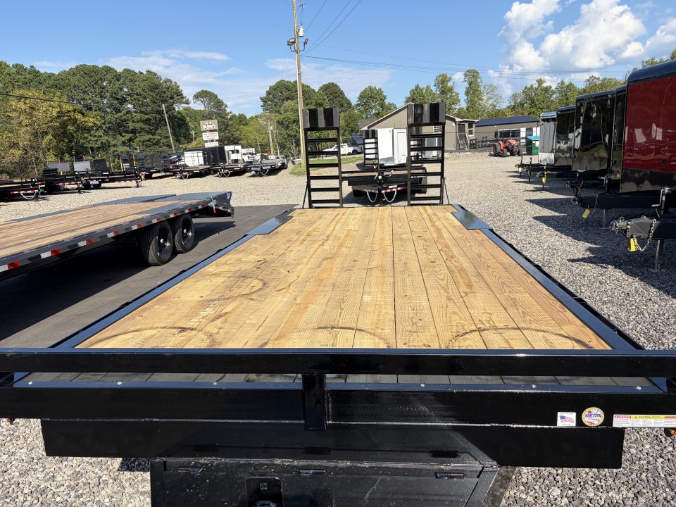 New 2027 Triple Crown 8.5x24 Heavy Duty Deckover Equipment Trailer, 16K GVWR, 6' Ramps, Powder-Coated