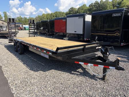 New 2027 Triple Crown 8.5x24 Heavy Duty Deckover Equipment Trailer, 16K GVWR, 6' Ramps, Powder-Coated