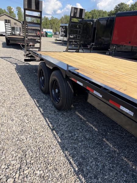 New 2027 Triple Crown 8.5x24 Heavy Duty Deckover Equipment Trailer, 16K GVWR, 6' Ramps, Powder-Coated