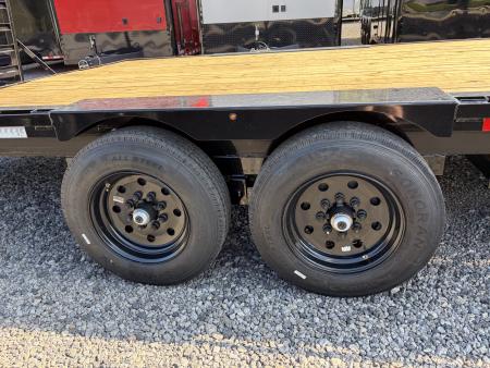 New 2027 Triple Crown 8.5x24 Heavy Duty Deckover Equipment Trailer, 16K GVWR, 6' Ramps, Powder-Coated