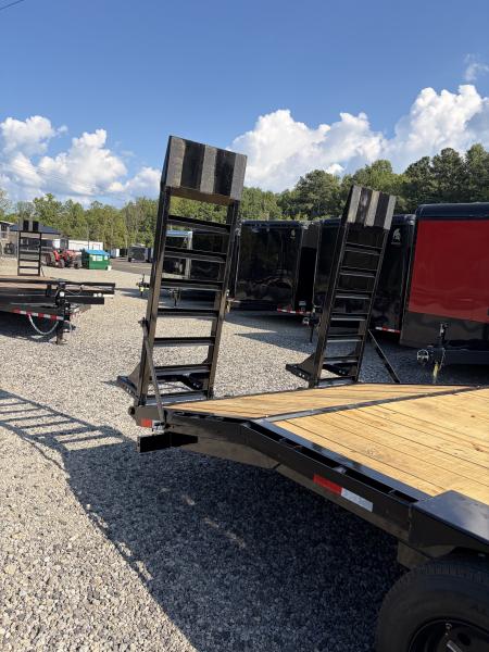 New 2027 Triple Crown 8.5x24 Heavy Duty Deckover Equipment Trailer, 16K GVWR, 6' Ramps, Powder-Coated