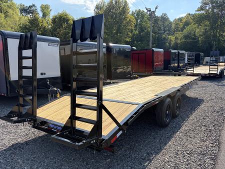 New 2027 Triple Crown 8.5x24 Heavy Duty Deckover Equipment Trailer, 16K GVWR, 6' Ramps, Powder-Coated